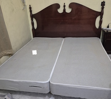 Riyadh, Furniture, SAR 200,  Double Bed Frame With Headboard And Base For Sale