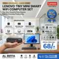 BHD 68,  LENOVO Tiny Smart WiFi Computer Set With AMD Graphics Card 8GB Ram 256GB SSD 19