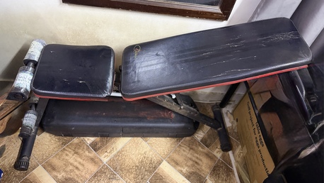 Riyadh, Sporting Goods, SAR 650,  🏋️ Adjustable Dumbbell Set + Workout Bench & Gas Cylinder For Sale