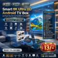 BHD 13,  8K Smart TV Box 5G With Android 16 Free All News & Sports Channels, Series & Latest Movies