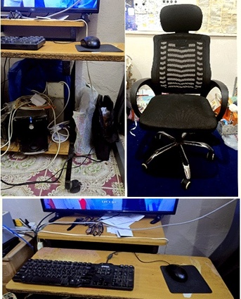 Jeddah, Household Items, SAR 180,  Gaming Chair + Rolling Computer Table (Set) &mdash; SR 180