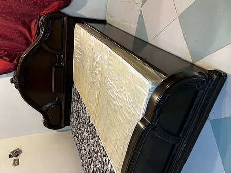 Al Mahjar, Household Items, SAR 500,  Used High Quality Wood King Size Bed. (just Minor Paint Touch Up Required)