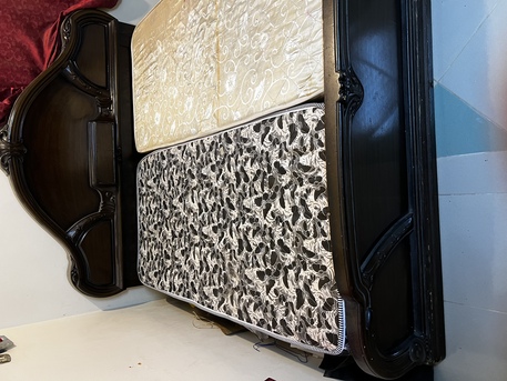 Al Mahjar, Household Items, SAR 500,  Used High Quality Wood King Size Bed. (just Minor Paint Touch Up Required)