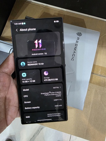 Khobar, Mobile Phones, SAR 1950,  Redmagic 10 Air 512gb 16 Gb Ram Sale Swap Only Serious Buyer Contact Me