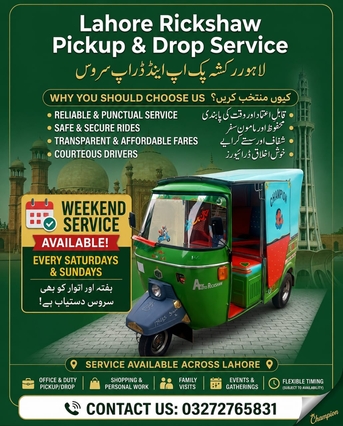 Lahore, Passenger Transport, Lahore Rickshaw Pickup & Drop Service