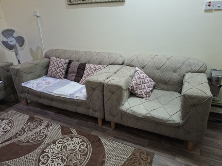 Riyadh, Household Items, SAR 450,  06 Seaters Sofa Set Heavy Wood Based Good Quality