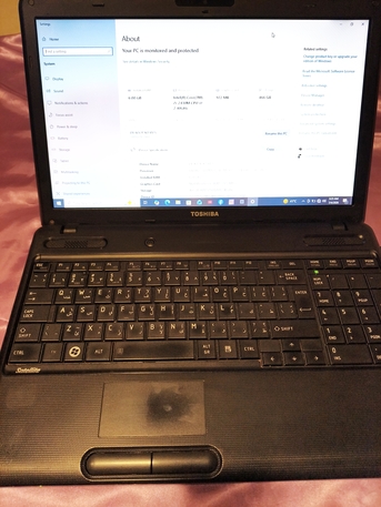 Riyadh, Computers, SAR 275,  TOSHIBA CORE I5.6GB RAM 500 GB HDD   NO BATTERY BACKUP.NO ISSUES. PRICE: 275 SR (FIXED)