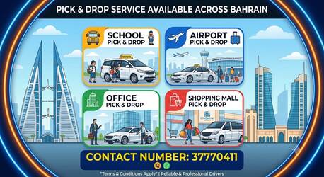 Manama, Pick Up & Drop Off, Pick And Drop Service Available In Bahrain Daily Or Monthly Basis