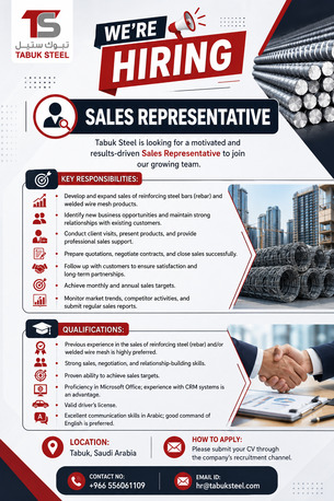 Riyadh, Jobs, Sales Representative