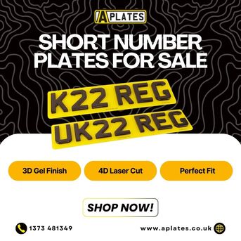 London, Auto Parts, Short Number Plates Designed For A Perfect Fit
