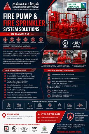 Dammam, Technical, Fire Pump & Fire Sprinkler System Services In Dammam