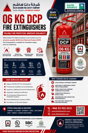 Dammam, Security, 06 KG, DCP Fire Extinguisher, Stock Available In Dammam