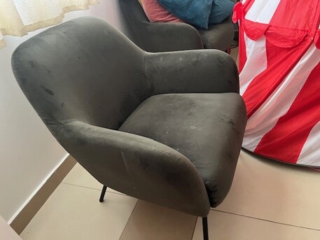 Obhur Al Shamaliyah, Furniture, SAR 450,  Arm Chair From Home Centre Green Velvet (x2)
