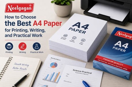 Mumbai, Materials, INR 62,  How To Choose The Best A4 Paper For Printing, Writing, And Practical Work | Neelgagan