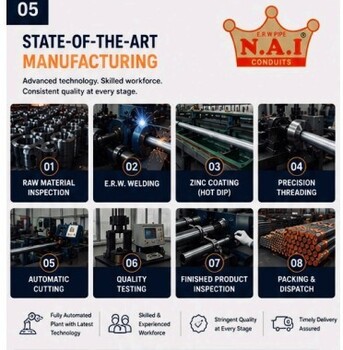 Mumbai, Heavy Equipment, N.A.I GI & MS Conduit Pipes Brochure | Electrical Conduit Pipe Catalogue