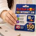 SAR 150,  RED BULL 5G SIM CARD 1200 MINUTES LOCAL CALLS 60 GB DATA UNLIMITED SOCIAL NETWORK(150 SR)