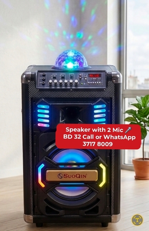 Manama, Appliances, BHD 32,  🌎🌍Speark With 2 Mic In Good Condition For Sale With Delivery