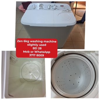 Manama, Appliances, BHD 28,  🌍🌐Zen Washing Machine In Good Condition For Sale With Delivery