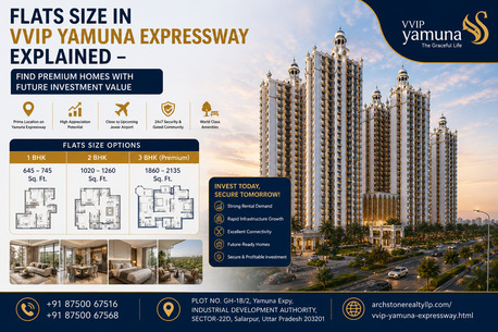 Greater Noida, Real Estate, Flats Size In VVIP Yamuna Expressway Explained &ndash; Find Premium Homes With Future Investment