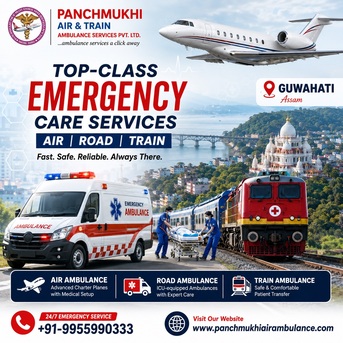 Mumbai, Health, Panchmukhi Air Ambulance Service In Guwahati For Long-Distance Critical Patient Transfer