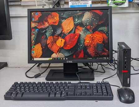 Manama, Computers, BHD 68,  Lenovo Tiny Mini PC AMD 7th Gen RAM 8GB SSD 256GB M.2 With 19" Mon Built-in WIFI Bluetooth