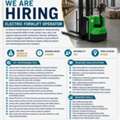 Saudi Arabia Base Leading Company Is Hiring Electric Forklift Operator