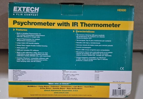 Hofuf, Electronics, SAR 1000,  Extech Hd500 - Psychrometer With 30:1 Infrared Thermometer