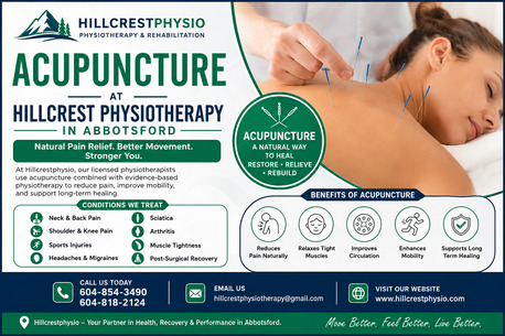 Toronto, Business, Acupuncture At Hillcrest Physiotherapy In Abbotsford - Hillcrestphysio
