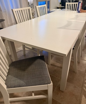 Khobar, Furniture, SAR 600,  IKEA Dining Table With 6 Chairs
