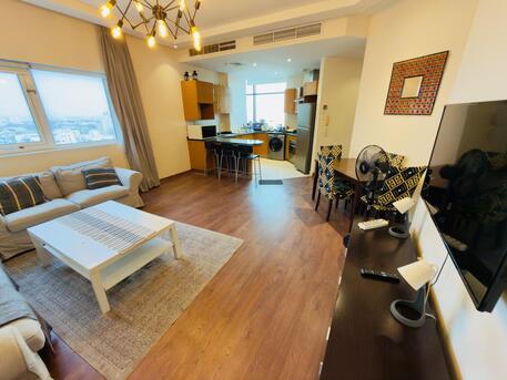 Sanabis, Apartments, Flats, Houses & Villas, BHD 300/month,  Furnished,  1 BR,  Apartment For Rent In Sanabis | City & Sea View