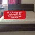 BHD 52,  🌐🌍King Size Bed With Mattress In Good Condition For Sale With Delivery