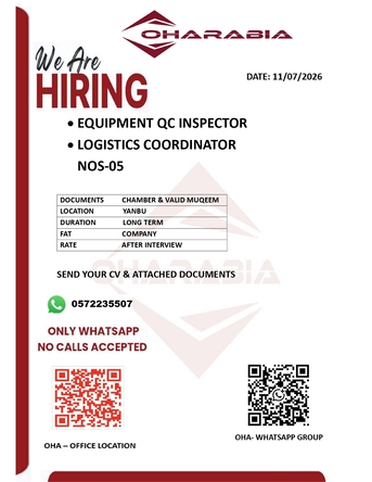 Jubail, Jobs, Equipment QC Inspector
