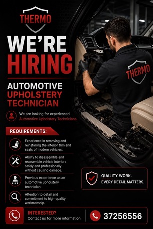 Manama, Jobs, We Are Hiring Car Upholstery Technician