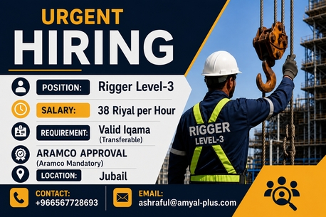 Riyadh, Jobs, Rigger Level 3