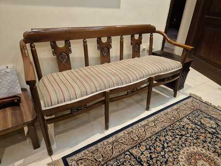 Jeddah, Furniture, SAR 700,  Antique Iraqi-style Traditional Wooden Sofa Set (Teakwood) - 3 Pcs