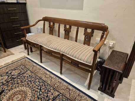 Jeddah, Furniture, SAR 700,  Antique Iraqi-style Traditional Wooden Sofa Set (Teakwood) - 3 Pcs
