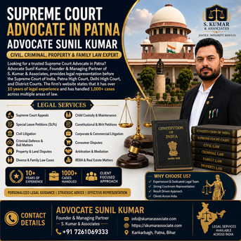 Mumbai, Legal, Supreme Court Advocate In Patna For Criminal, Property & Family Cases | Advocate Sunil Ku.