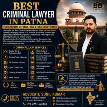 Mumbai, Legal, Best Criminal Lawyer In Patna For Criminal Defence, Bail & High Court Cases