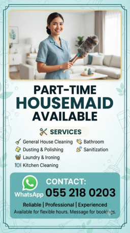 Khobar, Childcare Job Seekers, Professional Housekeeper Available