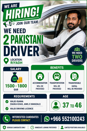 Riyadh, Jobs, Driver