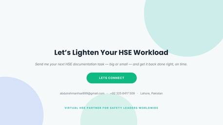 Riyadh, Technical, Virtual HSE Partner &ndash; Remote HSE Consultant