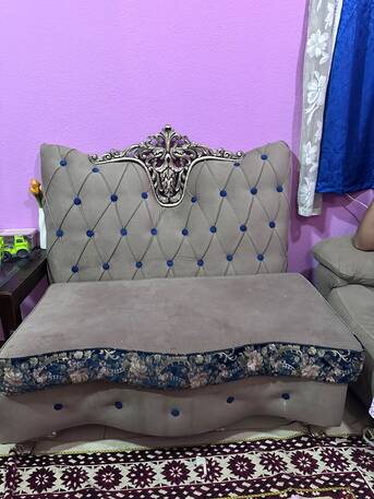 Jubail, Furniture, SAR 1500,  Luxury 7-Seater Sofa Set With 2 Single Chairs(9 Seater) &ndash; Excellent Condition