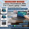 BHD 25,  LENOVO Touch 2 In 1 Chromebook + Tablet 12" HD Touch Display 360* Rotatable With PlayStore