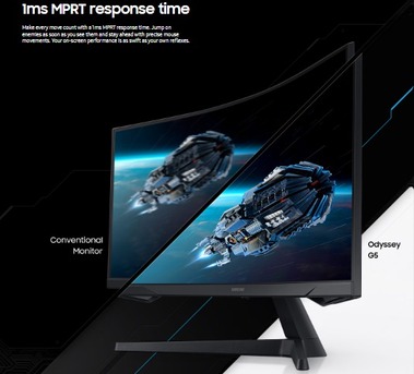 Riyadh, Computers, SAR 680,  Gaming Monitor Curved - Samsung Odyssey G5 32&rdquo;  (QHD, 144Hz, 1ms)