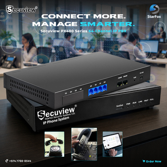 Doha, Electronics, QAR 1650,  Secuview PX400 Series | Telephone VolP Intercom LP PBX System 64 Channel.