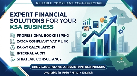 Riyadh, Accounting, 📊Comprehensive Bookkeeping, VAT, Zakat & Internal Audit Services (Urdu/Hindi/English)