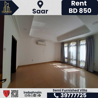 Saar, Apartments, Flats, Houses & Villas, BHD 850/month,  Furnished,  5 BR,  Semi Furnished Villa For Rent &ndash; Saar | BD 850/- (Without EWA)