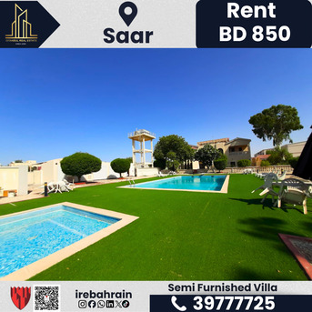 Saar, Apartments, Flats, Houses & Villas, BHD 850/month,  Furnished,  5 BR,  Semi Furnished Villa For Rent &ndash; Saar | BD 850/- (Without EWA)