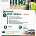 Urgent Hiring For Piping Foreman