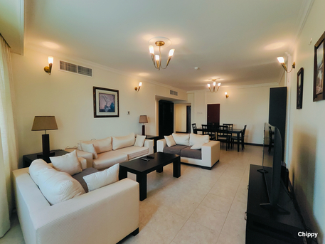 Busaiteen, Apartments, Flats, Houses & Villas, BHD 380/month,  2 BR,  Spacious Fully Furnished 2BR Apartment | Inclusive Rent | Gym, Pool & Internet | Busaiteen